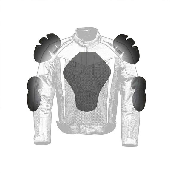 RIDERACT® Mens Black Motorcycle Jacket Weather-Adaptive Textile Riding Jacket - Picture 10 of 12